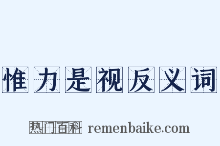 惟力是视反义词是什么意思的图片